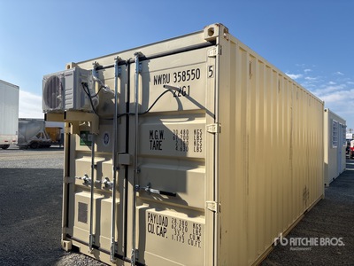 2025 20 ft x 8 ft Skid-Mounted Storage Container Mobile Office (Unused)