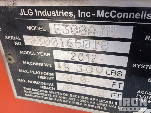 ELEVADOR ARTICULADO 2012 JLG E300AJP