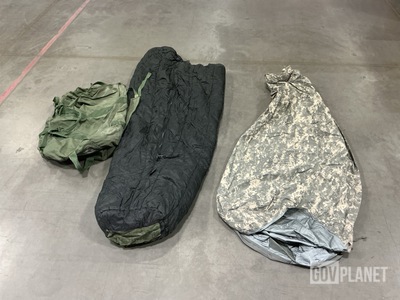 (3) Modular Sleeping Bags, (24) Duffel Bags, (4) Bivy Covers & Assorted Items