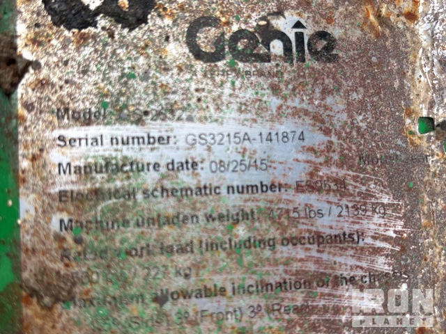 ELEVADOR TIJERA 2015 GENIE GS2632ELECTRIC