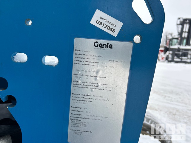 ELEVADOR ARTICULADO 2013 GENIE Z4525J