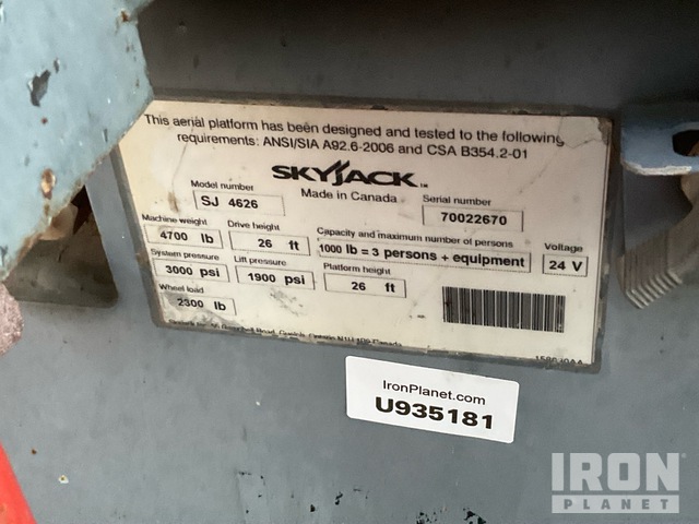 ELEVADOR TIJERA 2015 SKYJACK SJIII4626