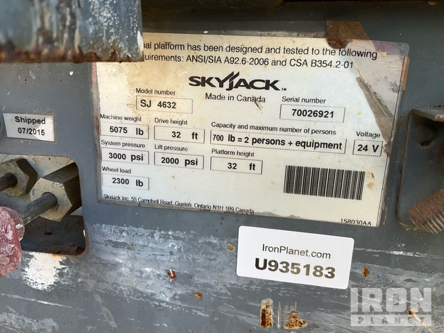 ELEVADOR TIJERA 2015 SKYJACK SJIII4632