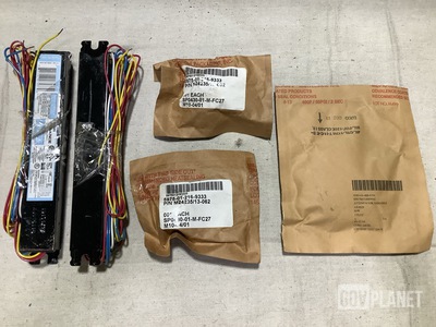 (1) Variable Attenuator, (47) Lamp Ballasts, (3) Packing Nuts & Assorted Items