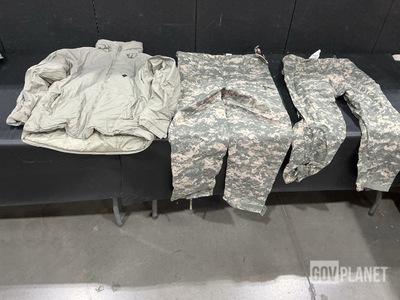 (7) Pairs of Extreme Cold Weather Trousers, (9) Parkas & Assorted Items