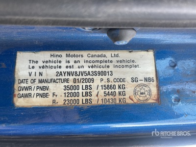 2010 Hino 338 4x2 Rollback Truck