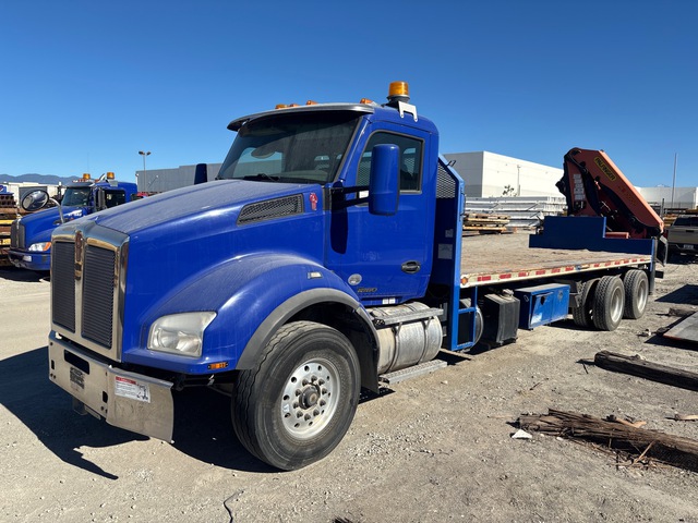 2015 Palfinger PK 30002 14100 lb Knuckle Boom on 2016 Kenworth T880 6x4 Flatbed Truck with Crane 2015 Palfinger PK 30002 14100 lb Knuckle Boom on 2016 Kenworth T880 6x4 Flatbed Truck with Crane