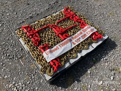 2025 Mackman 13000lbs Lote de Matracas con Cadenas (Sin Usar) / Ratchet Binder & Chains (Unused)