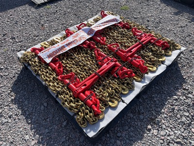 2025 Mackman 9200lbs Lote de Matracas con Cadenas (Sin Usar) / Ratchet Binder & Chains (Unused)