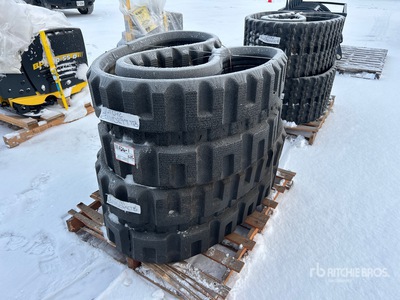 Quantity of (2) Rubber 16 inches Tracks (Unused) - Fits T450X100X50C Compact Track Loader