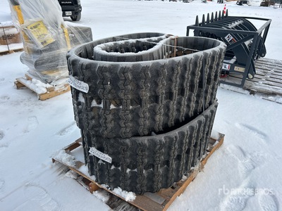 Quantity of (2) T450X100X50 Compact Track Loader Rubber Tracks 17 inches (Unused)