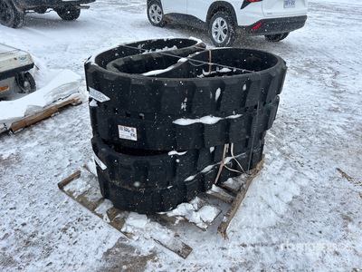 Quantity of (2) 15 in x 400X72.5X72W 15 in Mini Excavator Rubber Tracks (Unused)