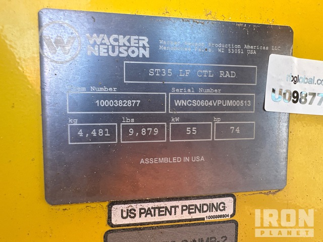 MINI CARGADOR SOBRE ORUGAS 2021 WACKER NEUSON ST35