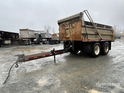 2000 Langfab 14 ft T/A Remolque volcador con acoplado