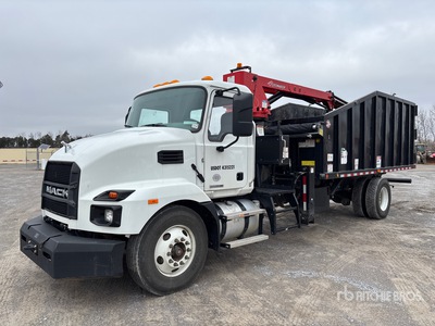 PAC MAC KBF-20H 9545 lb Articulated Boom on 2024 Mack MD 4x2 Dump Truck with Crane