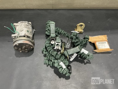 (1) Safety Lanyard, (1) Compressor, (13) Straight Adapters & Assorted Items