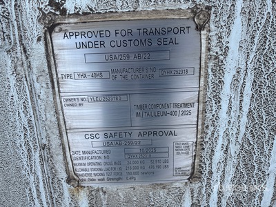 2025 40 ft High Cube Multi-Door Storage Container