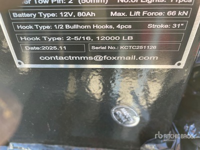 2026 GIYI GY-TE31 Fifth Wheel Wrecker Attachment (Unused)