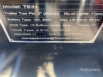 2026 GIYI GY-TE31 Fifth Wheel Wrecker Attachment (Unused)