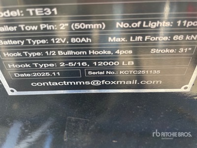 2026 GIYI GY-TE31 Fifth Wheel Wrecker Attachment (Unused)