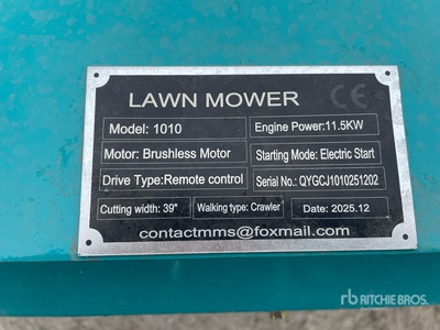 2026 SDLOOL SL1010 Remote Control Electric Crawler Tondeuse à gazon (Unused)