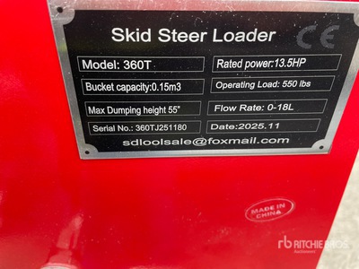 2026 SDLOOL SL360T Skid Steer Loader (Unused)