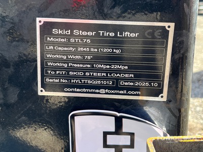 2026 GIYI GY-STL75 Skid Steer Tire Lifter (Unused)