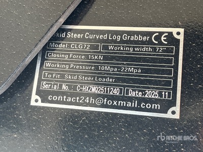 2026 GIYI GY-CLG72 Skid Steer Grapple (Unused)