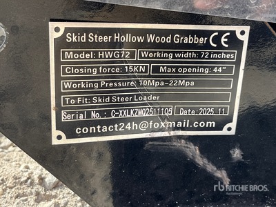 2026 GIYI GY-HWG72 Garfio para minicargadora (Unused)