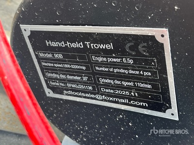 2026 SDLOOL SL90B Power Trowel (Unused)