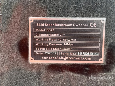 2026 GIYI GY-BS72 Barredora para minicargadora (Unused)