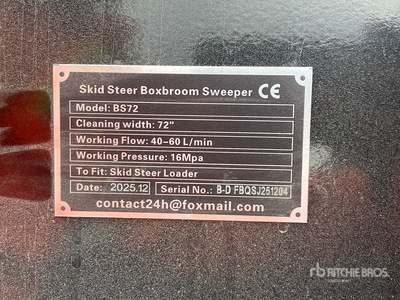 2026 GIYI GY-BS72 Barredora para minicargadora (Unused)