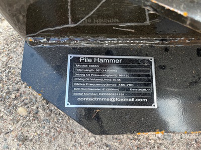 2026 GIYI GY-D680 Skid Steer Post Driver (Unused)