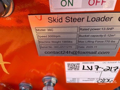 2026 SDLOOL SL36C Chargeuse à direction à glissement (Unused)