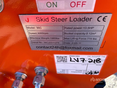 2026 SDLOOL SL36C Chargeuse à direction à glissement (Unused)