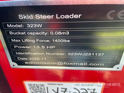 2026 SDLOOL SL-323W Chargeuse à direction à glissement (Unused)