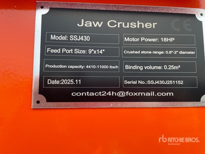 2026 SKLP SK-SSJ430 Backenbrecher (Unused)