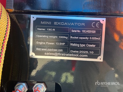 2026 VICSEC VC13C Mini Excavadora (Unused)