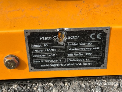 2026 SDLOOL SL90 Vibratory Plate Compactor (Unused)