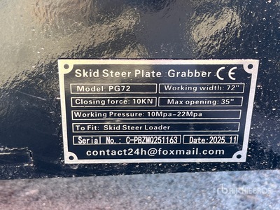 2026 GIYI GY-PG72 Skid Steer Grapple (Unused)