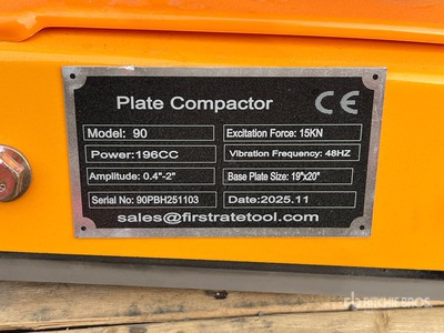 2026 SDLOOL SL90 Vibratory Plate Compactor (Unused)