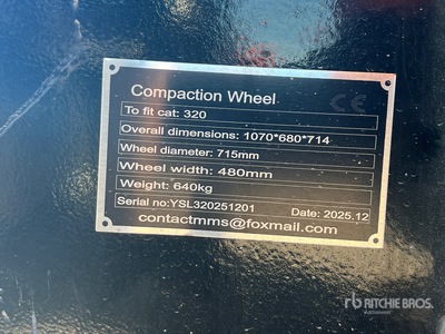 2026 GIYI GY-W320 Verdichtungsrad für Bagger (Unused)