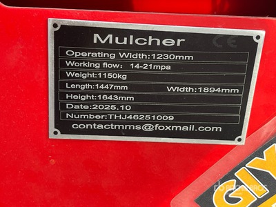 2026 GIYI GY-46X Skid Steer Mulcher (Unused)