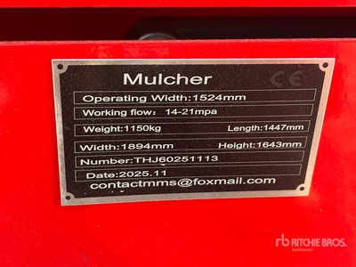 2026 GIYI GY60X Skid Steer Mulcher (Unused)