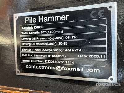 2026 GIYI GY-D680 Skid Steer Post Driver (Unused)