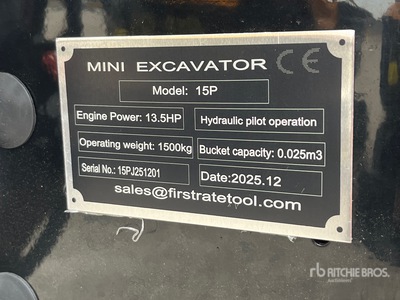 2026 VICSEC VC15P Mini Excavadora (Unused)