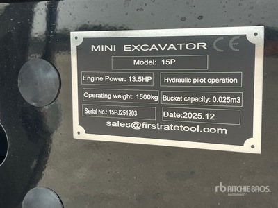 2026 VICSEC VC15P Mini Excavadora (Unused)