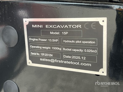 2026 VICSEC VC15P Mini Excavadora (Unused)