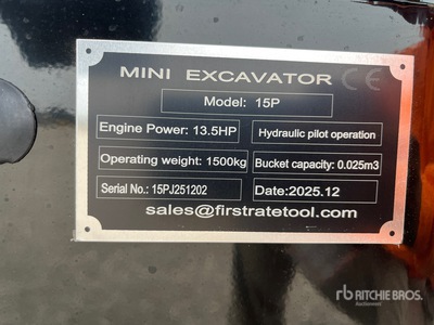 2026 VICSEC VC15P Mini Excavadora (Unused)