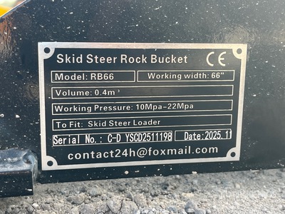 2026 GIYI GY-RB66 66 in Pala para Minicargadora (Unused)